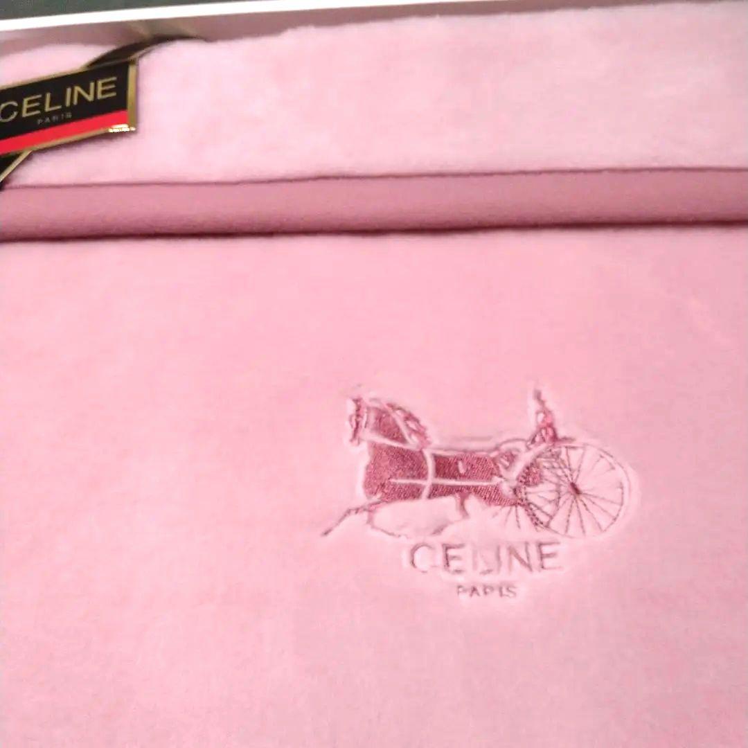 CELINE ピンク ミンクタッチ　アクリル毛布
