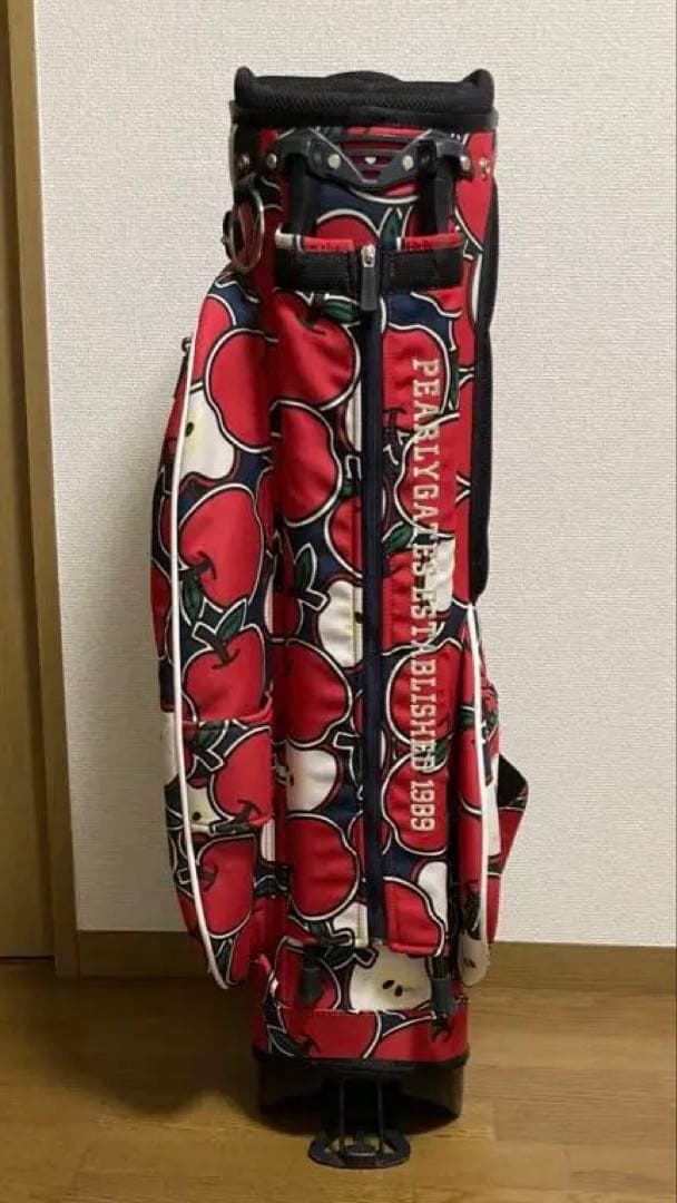 希少 パーリーゲイツ キャディバッグ ゴルフバッグ りんご 林檎 アップル