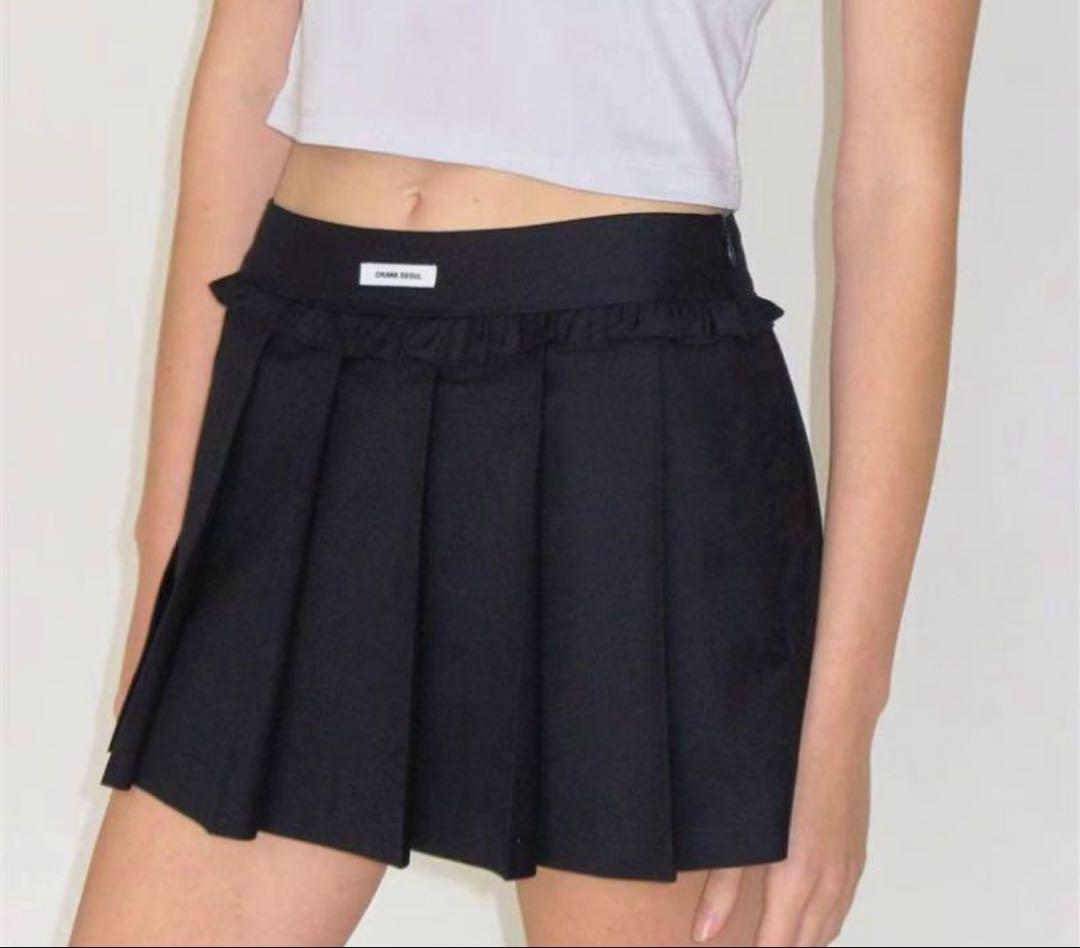 CRANK 紺　ダークブルー　プリーツスカート