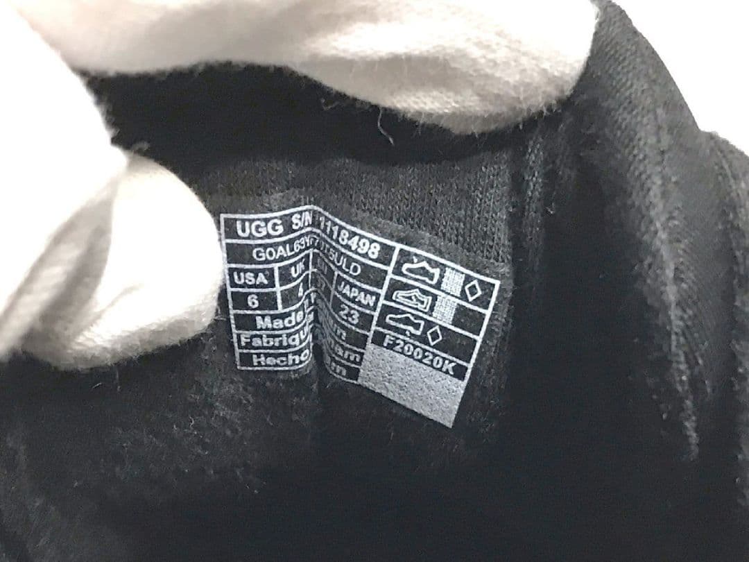 アグ UGG スニーカー 厚底LA Flex1 フレックス 23cm US6黒系