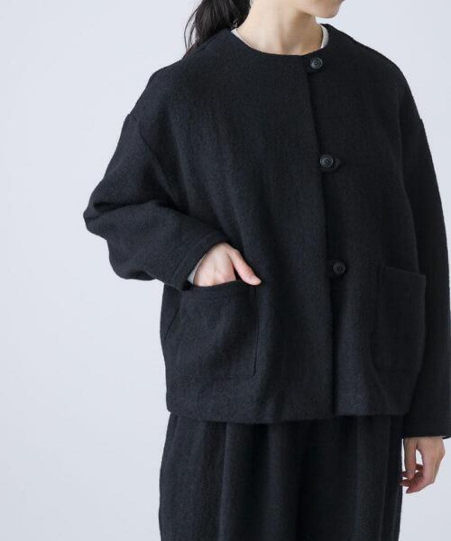 かぐれ　ウールクルーネックジャケット　【2025AW】