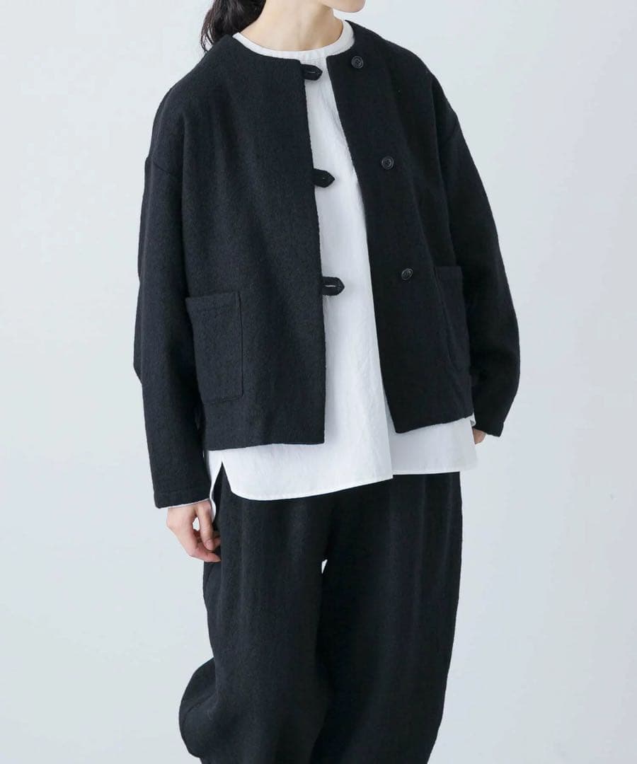 かぐれ　ウールクルーネックジャケット　【2025AW】