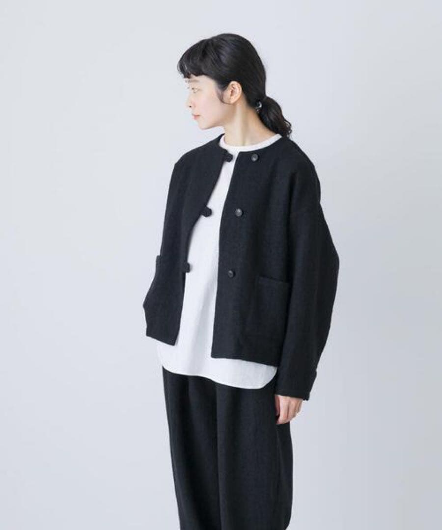 かぐれ　ウールクルーネックジャケット　【2025AW】