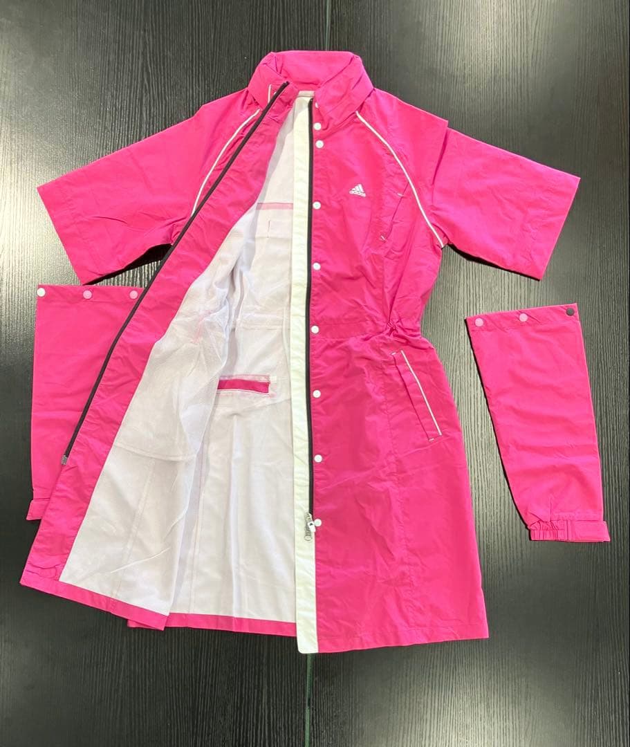 最終値下げ 新品 未使用 ピンク レディース M レインウェア アディダス 桃色