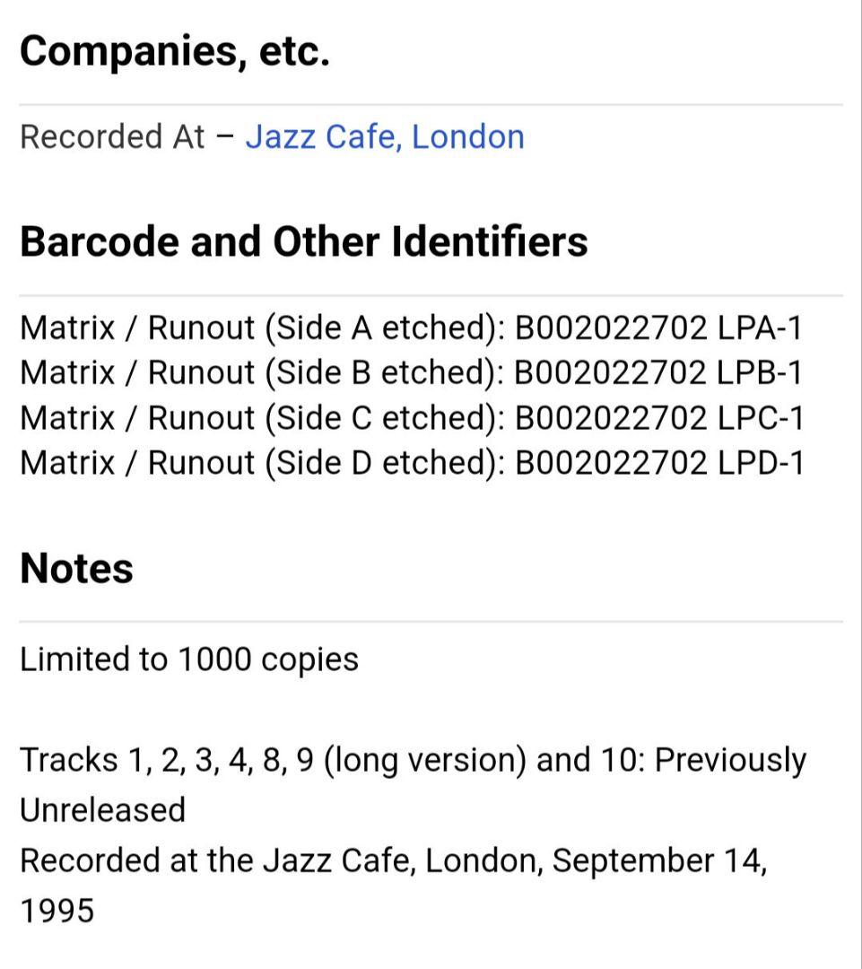 洋楽 LP D'Angelo Live At The Jazz Cafe London