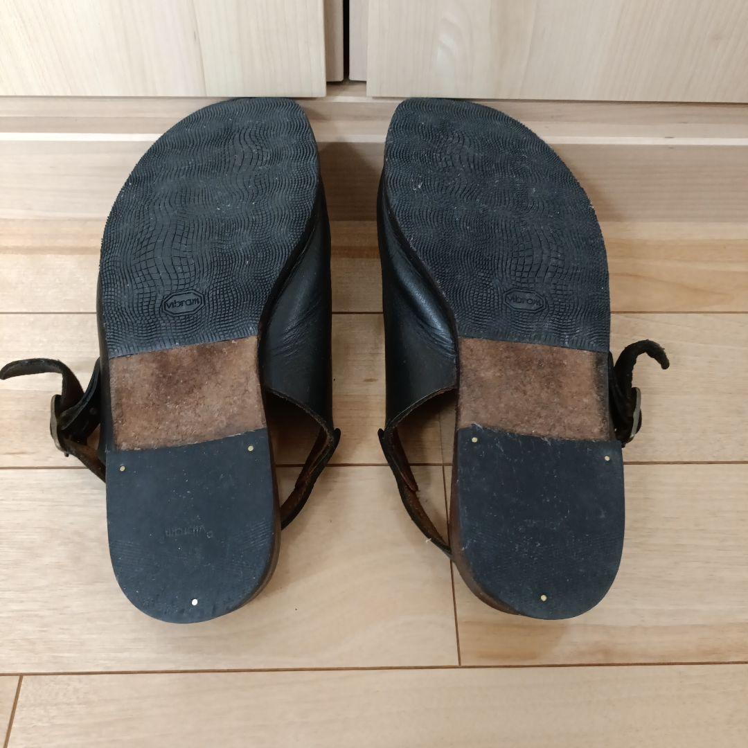 MOTO モト　レザーサンダル　ブラック