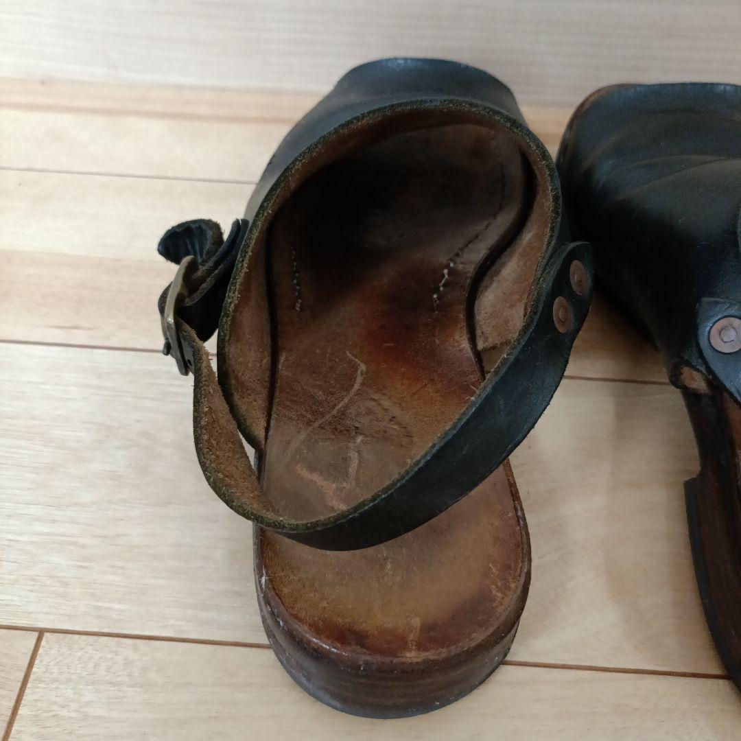 MOTO モト　レザーサンダル　ブラック