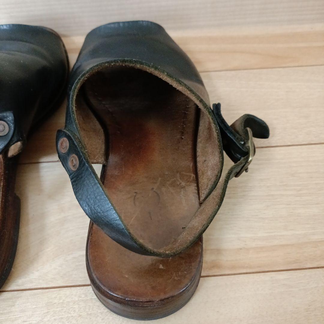 MOTO モト　レザーサンダル　ブラック