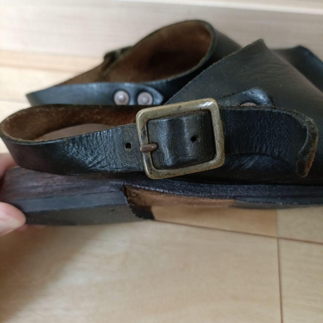 MOTO モト　レザーサンダル　ブラック