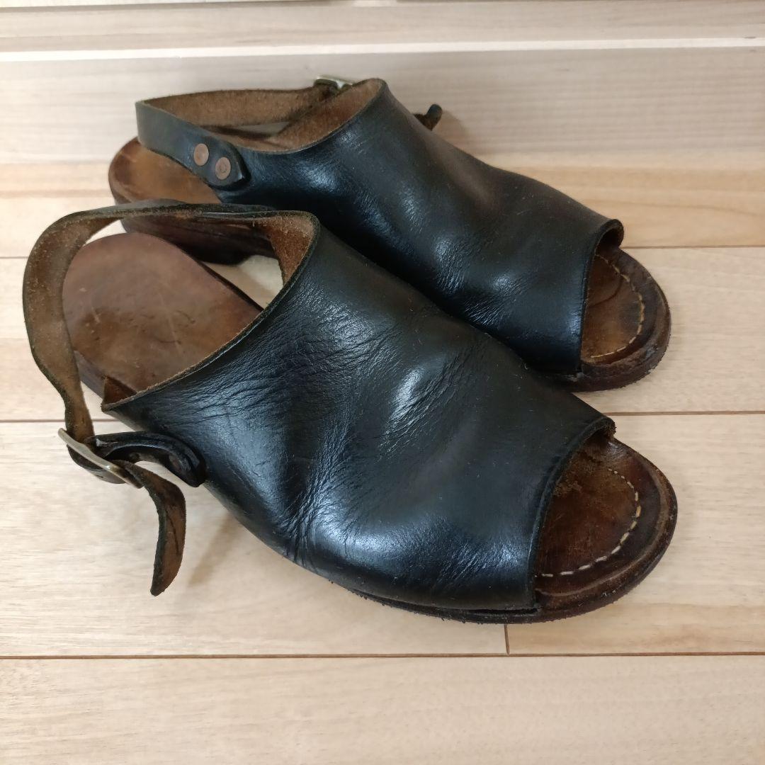 MOTO モト　レザーサンダル　ブラック