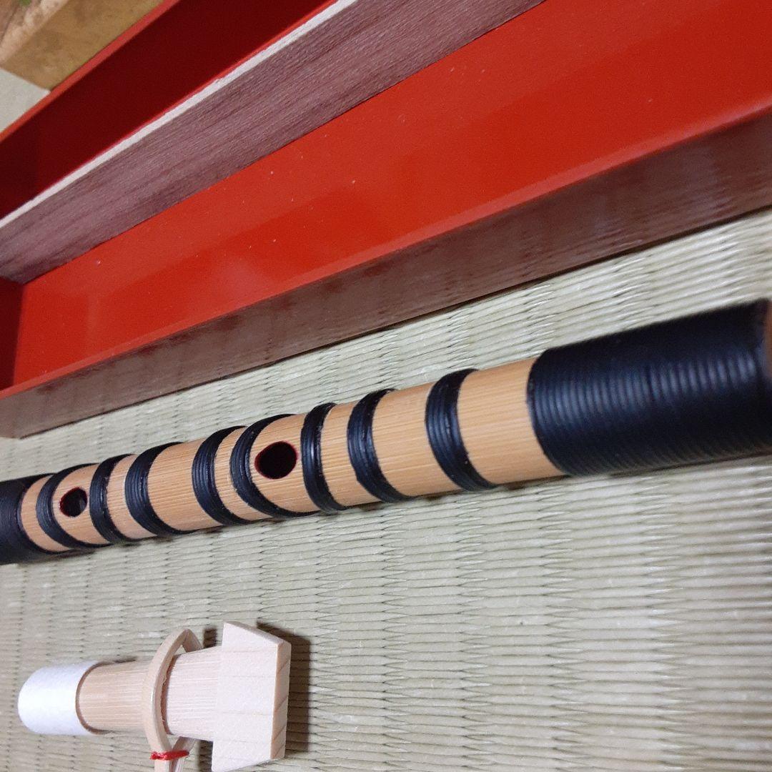 雅楽　篳篥　白竹　籐巻き　リード図紙付き