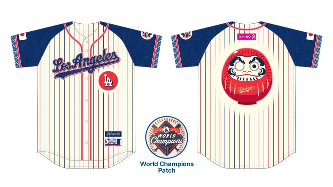 ラ*ー様 MLB公式ドジャース Japanese Heritage ユニフォーム