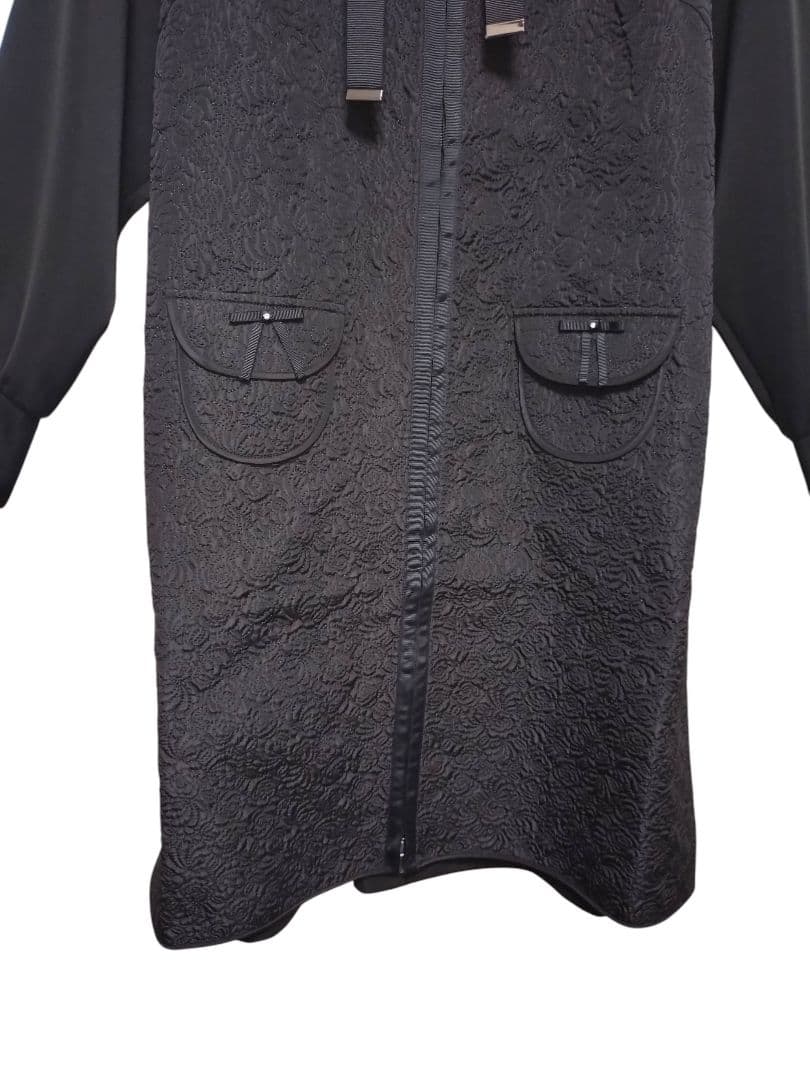 スーパービューティー　2025ダンボールニットとキルティング生地ロングパーカー