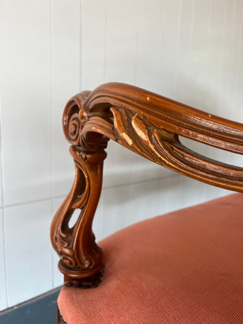 イタリー ソファ ロココ 木製 猫脚 洋風 イタリア