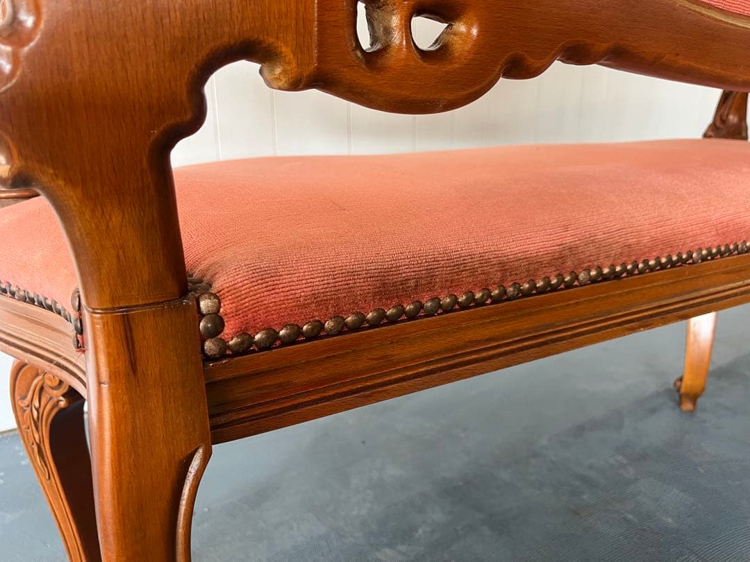 イタリー ソファ ロココ 木製 猫脚 洋風 イタリア