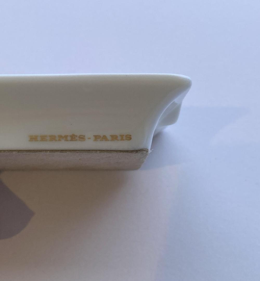 <新品>HERMES アッシュトレイ 帆船デザイン 灰皿 BOX付き
