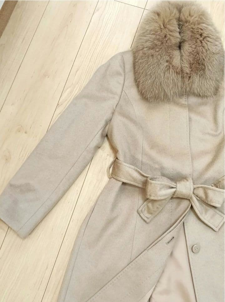 美品✨️エターナラス カシミヤ100％ サガファー フォックス ロングコート L