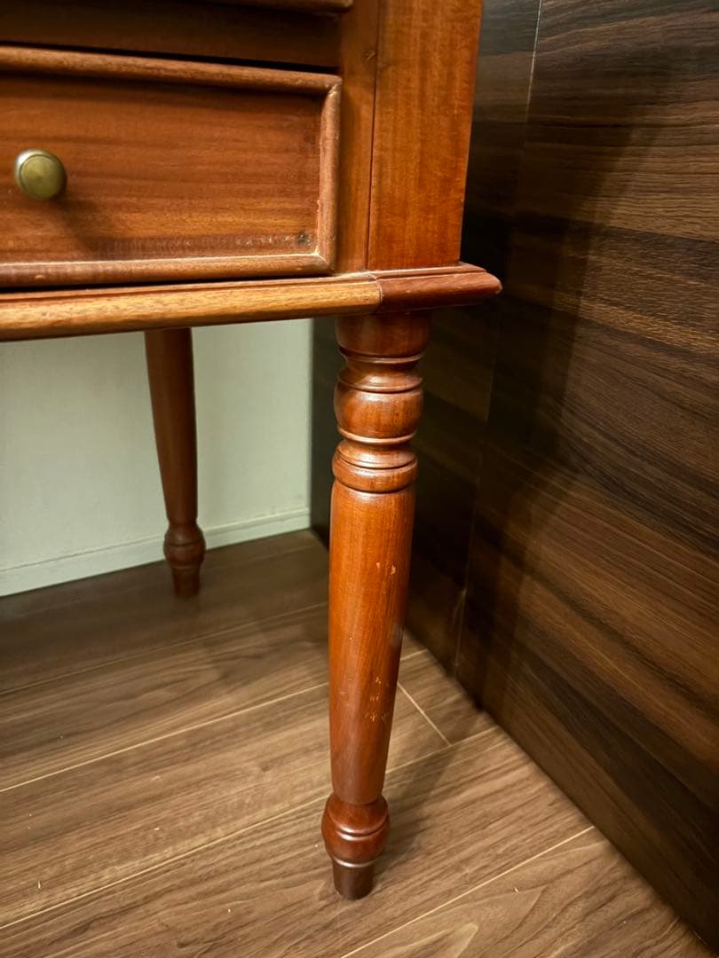 マホガニー 無垢 デスク アンティーク