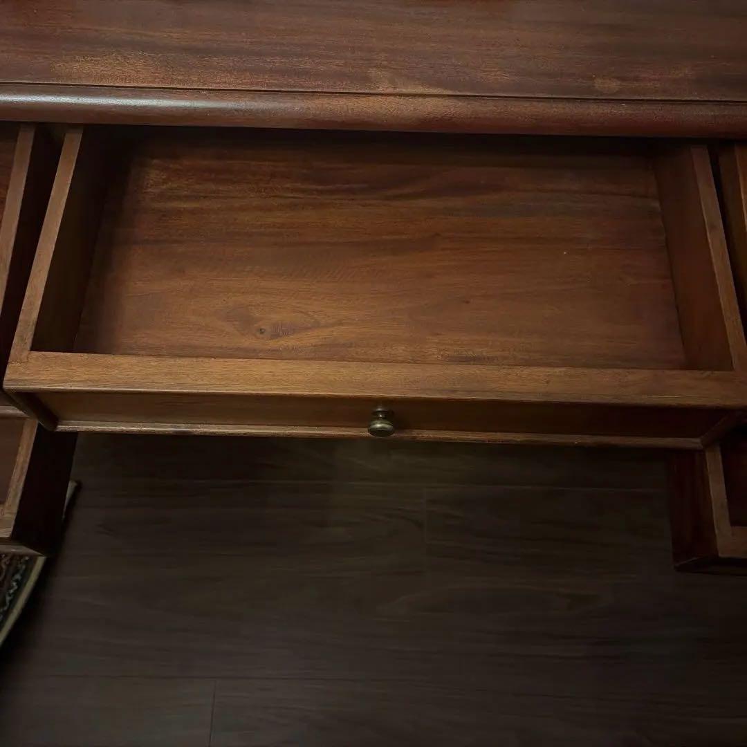 マホガニー 無垢 デスク アンティーク