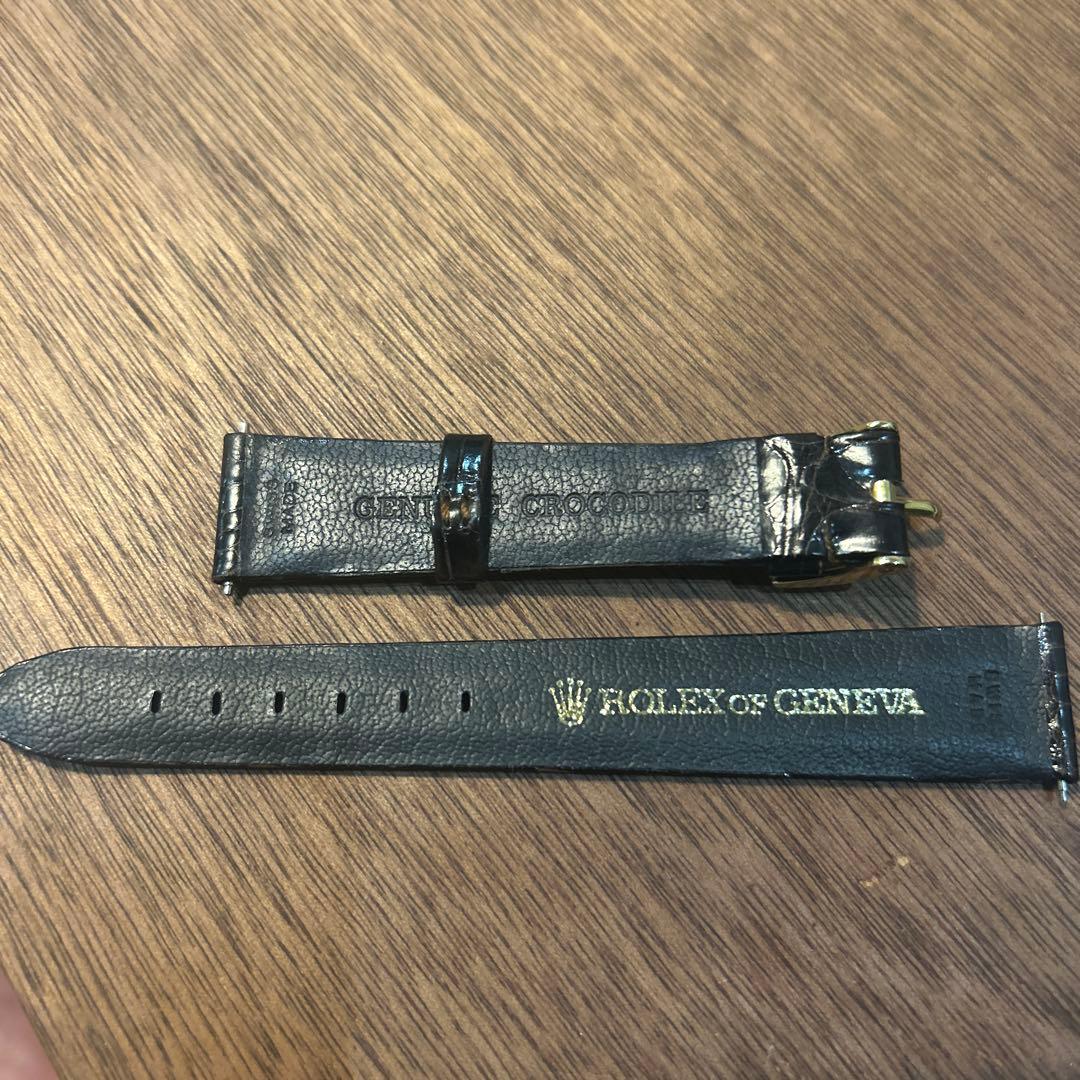 ROLEX レザーベルト 茶色　クロコダイル型押し