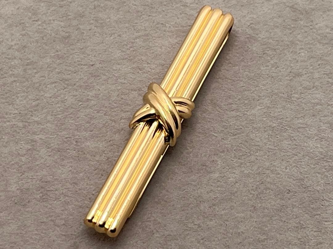 c023 希少　美品　ティファニー　1992 シグネチャー　タイピン　750