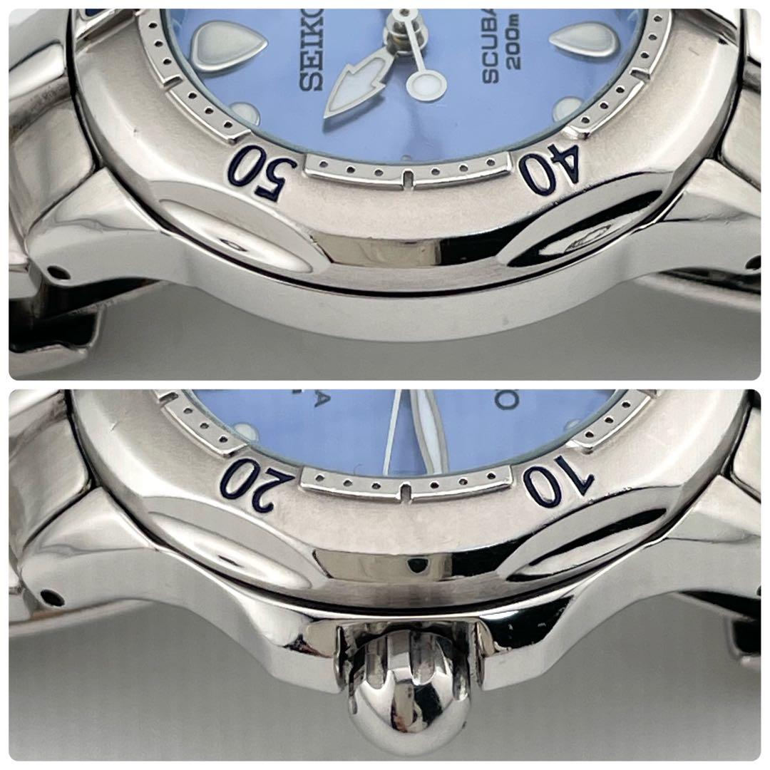 【稼働/新品電池】セイコー　スキューバ ダイバーズウォッチ　シェル文字盤　腕時計