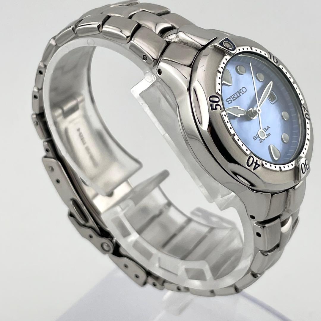 【稼働/新品電池】セイコー　スキューバ ダイバーズウォッチ　シェル文字盤　腕時計