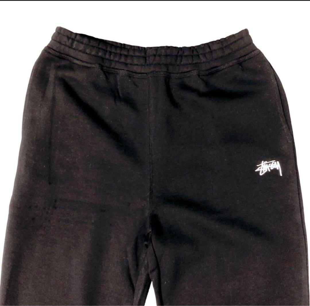 STUSSY ステューシー ストックロゴ スウェットパンツ ブラック L