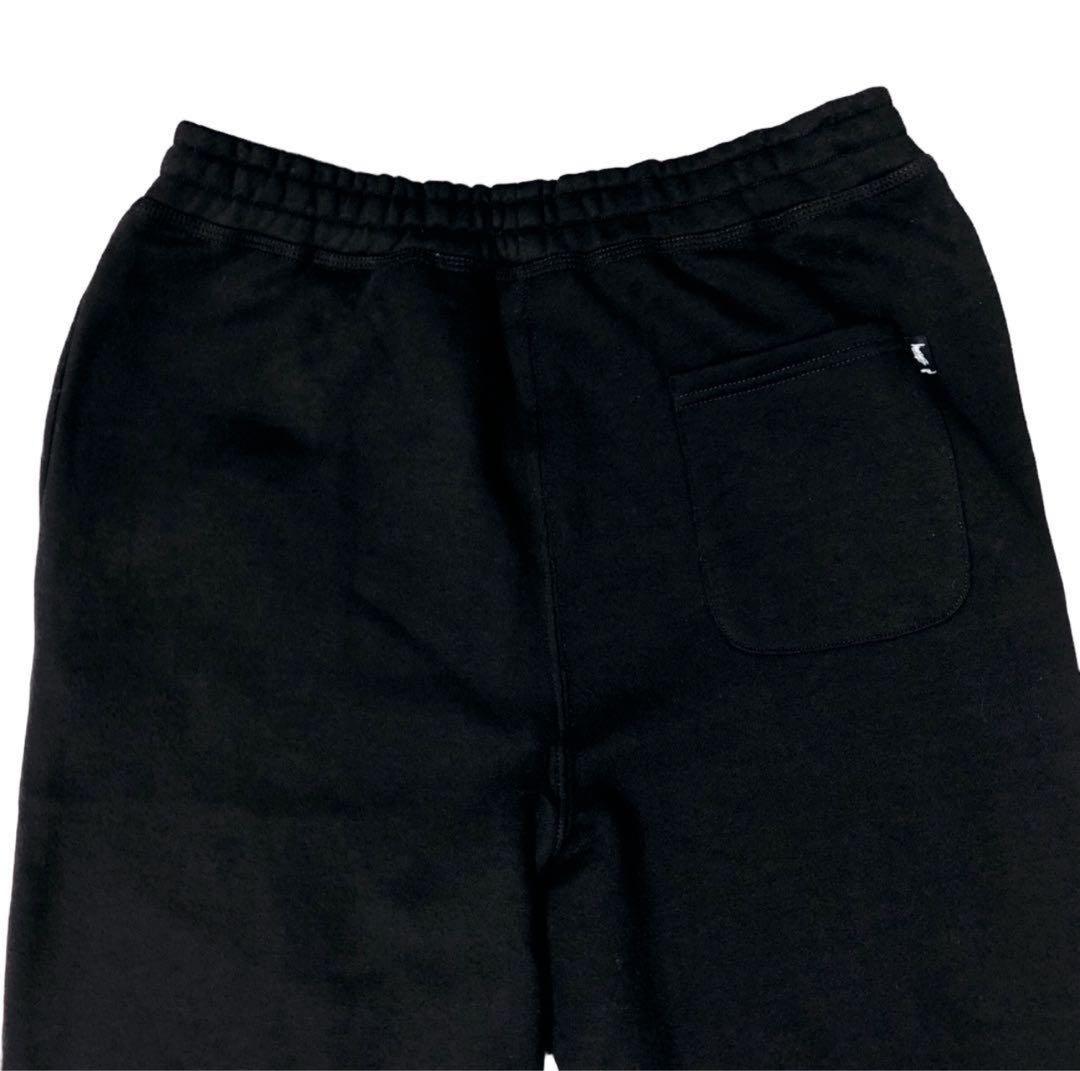 STUSSY ステューシー ストックロゴ スウェットパンツ ブラック L