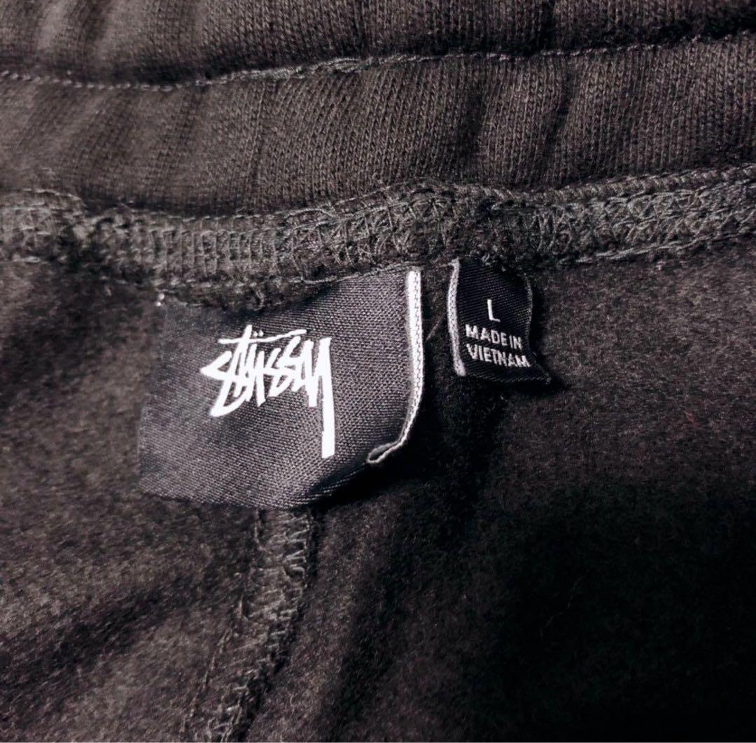 STUSSY ステューシー ストックロゴ スウェットパンツ ブラック L