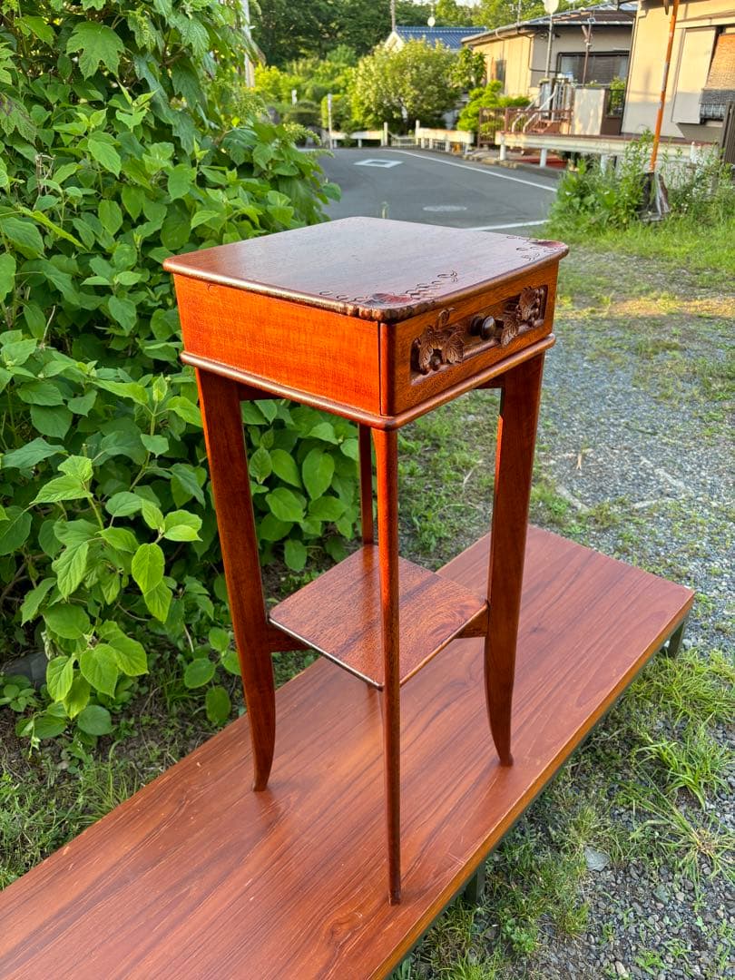 オールドメゾン/吉川商事　葡萄園　花台　飾り台　電話台　希少ヴィンテージ