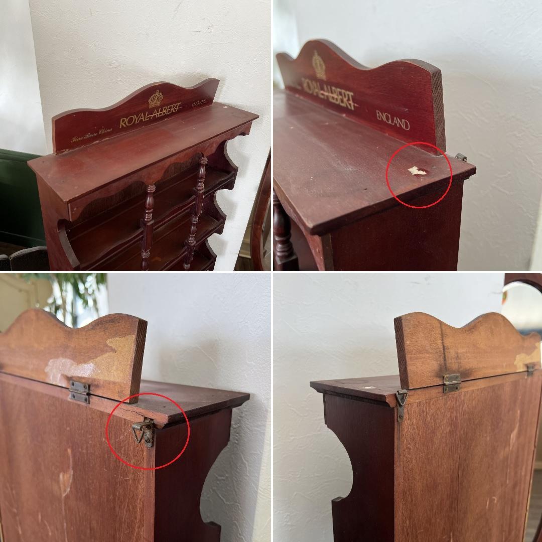 k341r120 英国 ロイヤルアルバート 12ヶ月のカップを飾るカップボード