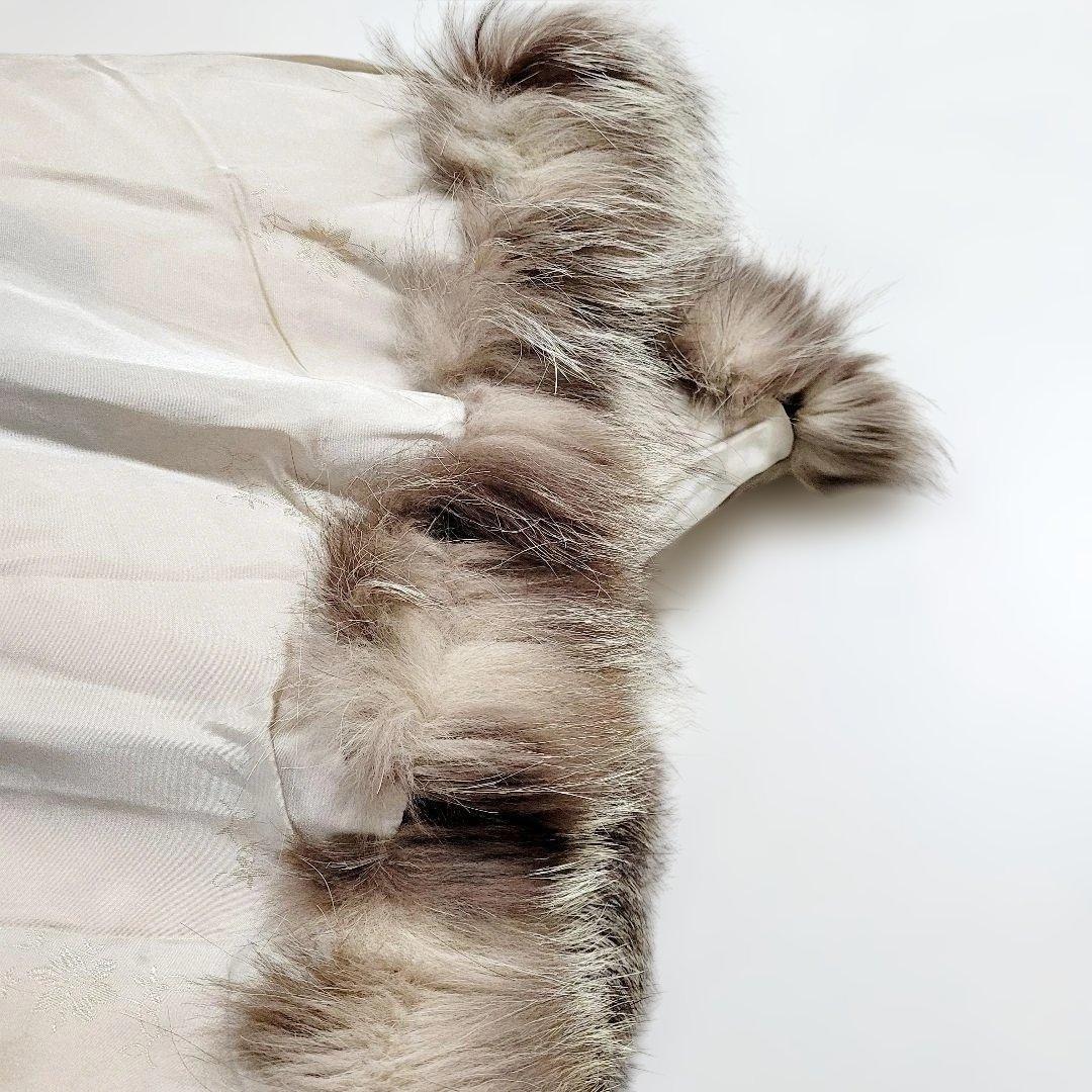 【美品】最高級 シルバーフォックス　毛皮コート　毛量◎　ゴージャス　ブラウン杢系