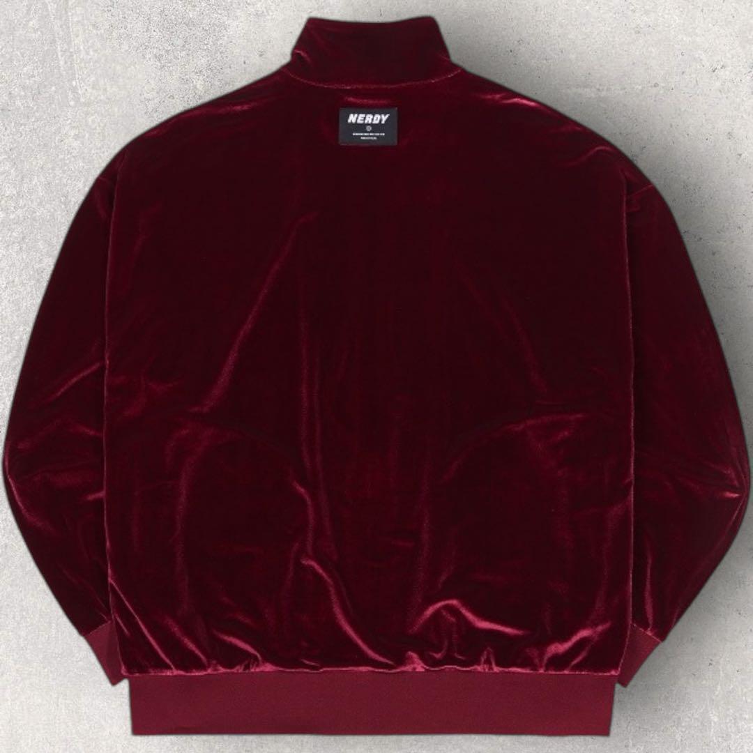 新品未使用 NERDY ノルディ ベロア セットアップ ワインレッド S