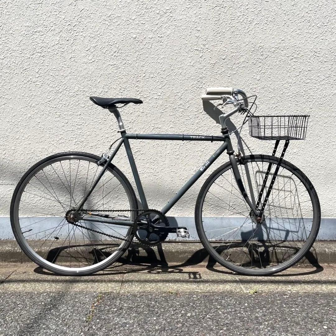 FUJI フジ TRACK トラック クロモリ グレー シングルスピード ピスト