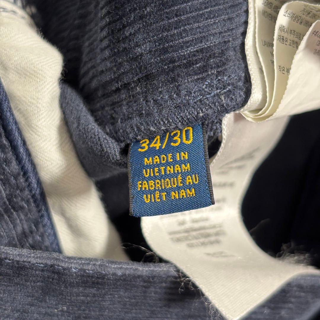 古着 00s〜 ラルフローレン コーデュロイ パンツ ワイド ネイビー タロン