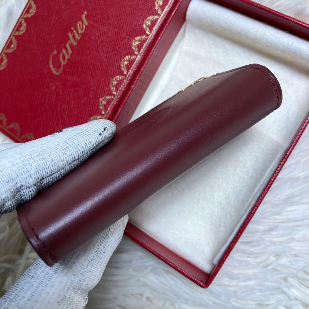 【未使用】 カルティエ キーケース マストライン ボルドー