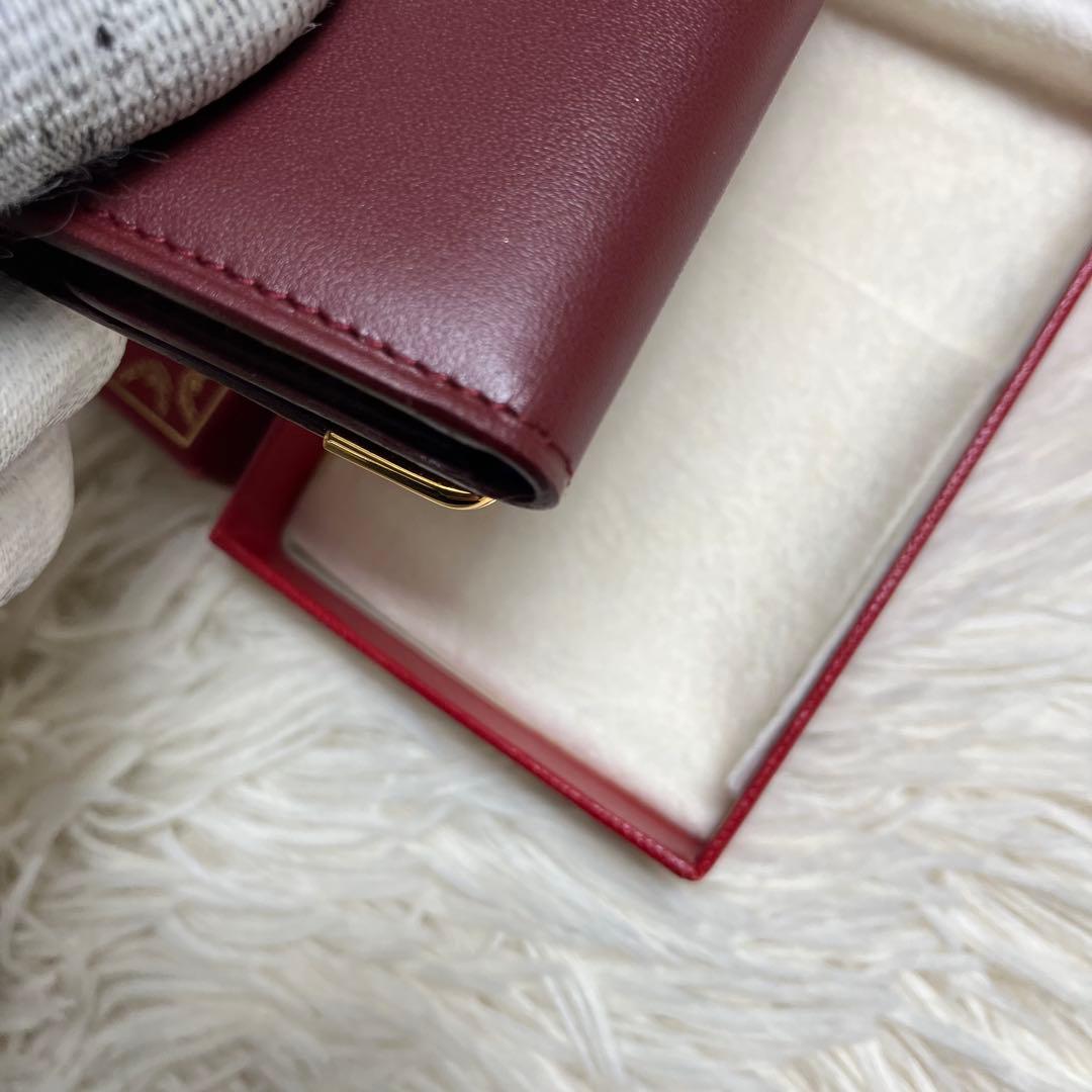 【未使用】 カルティエ キーケース マストライン ボルドー