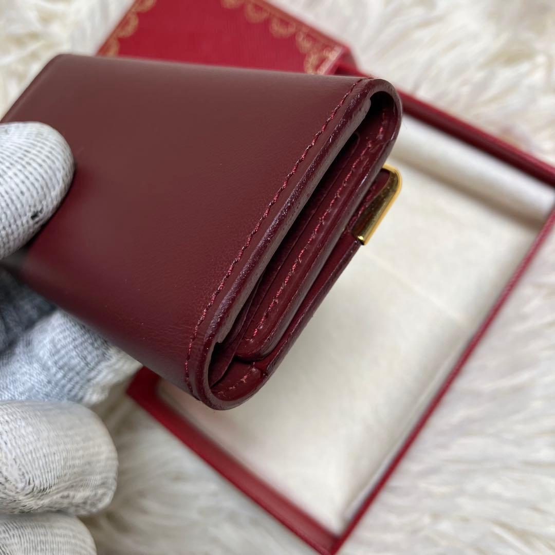 【未使用】 カルティエ キーケース マストライン ボルドー