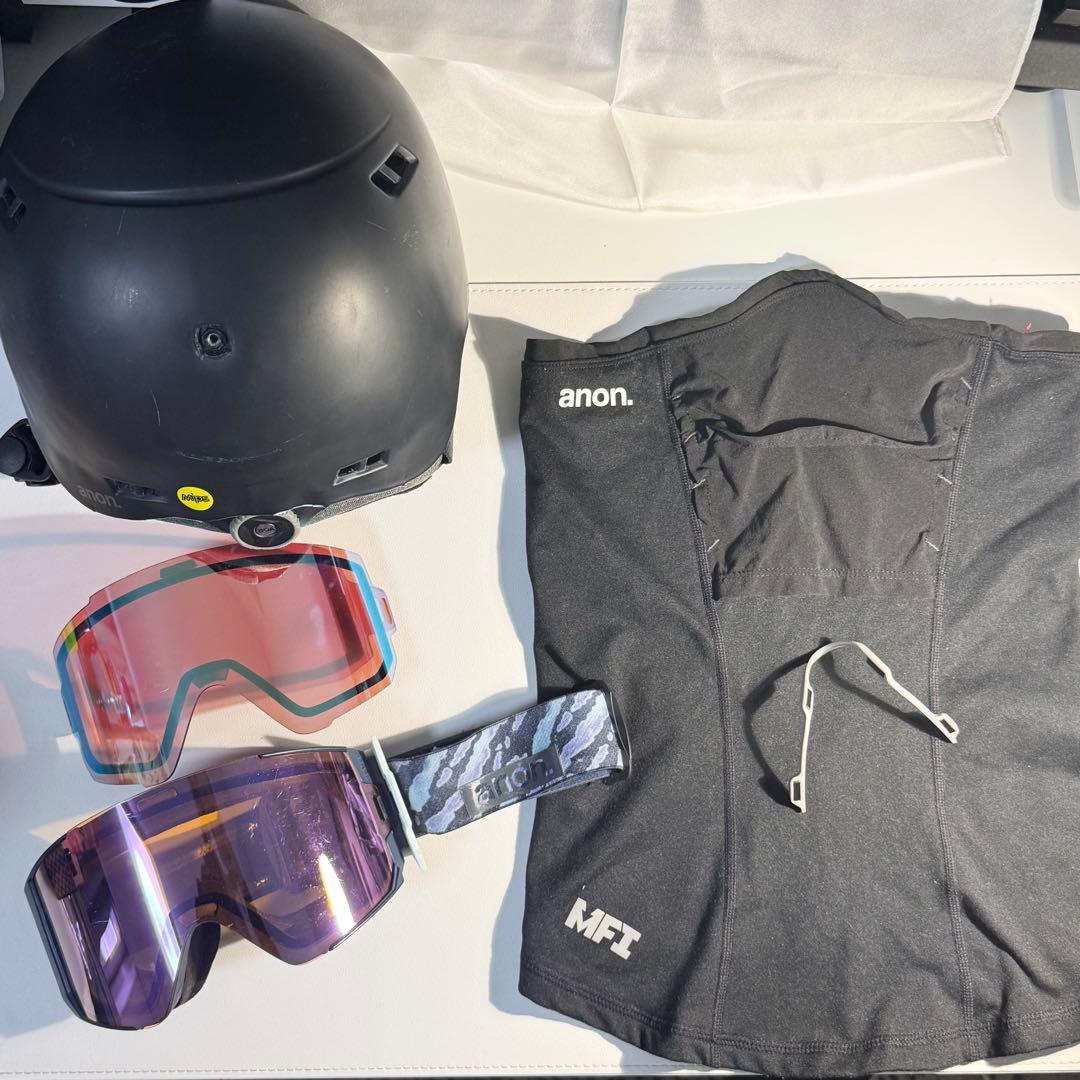 anan burtonヘルメット ゴーグル ネックウォーマーキャリア5点セット