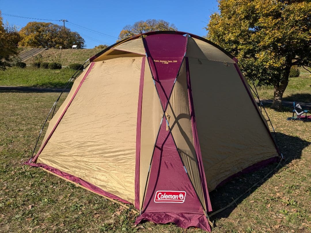 コールマン　タフワイドドームⅣ300&ドームスクリーンタープ380 バーガンディ
