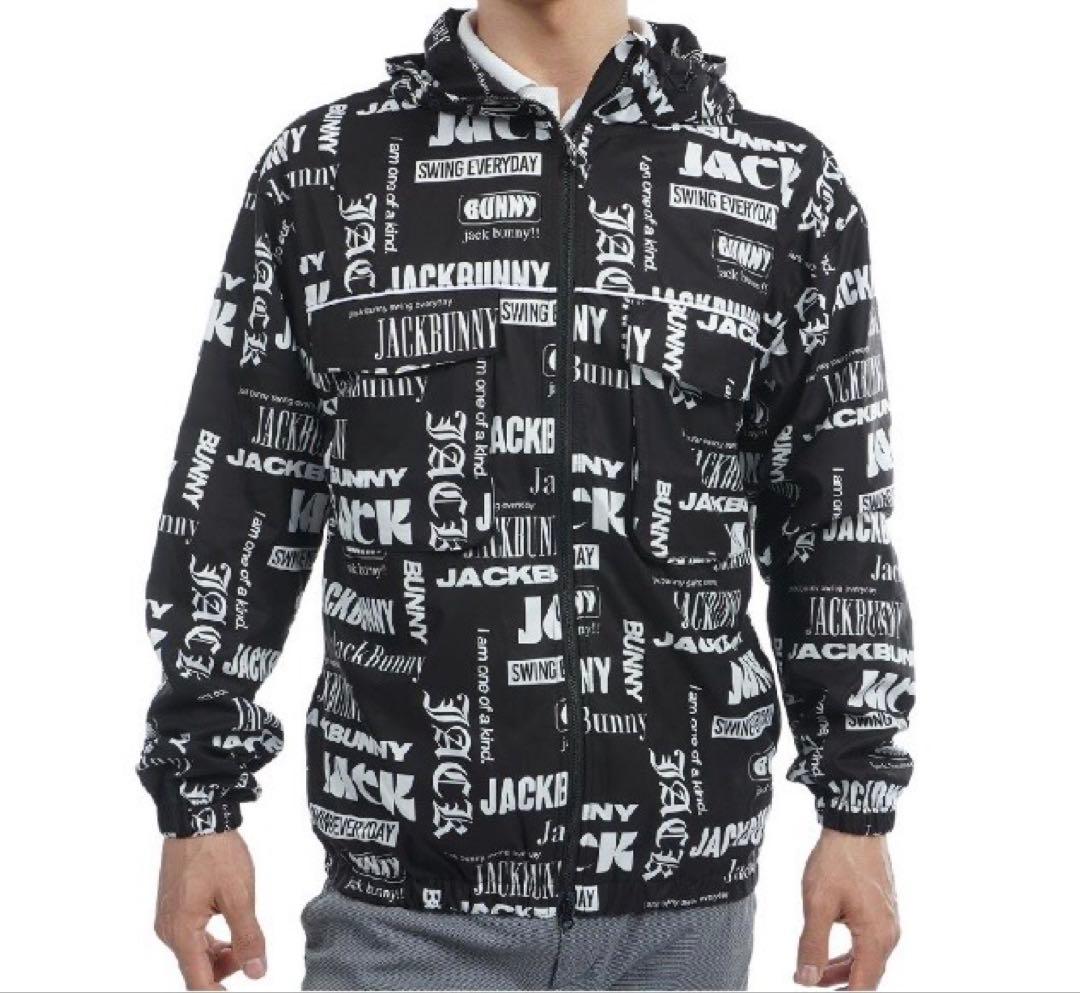 新品 パーリーゲイツ ジャックバニー ストレッチマルチロゴブルゾン(6)LL/黒