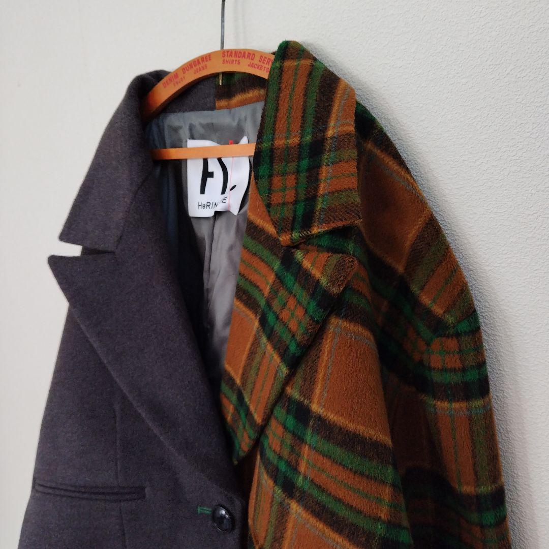 ヘリンドットサイ バイカラー アシンメトリー ジャケット※新品※
