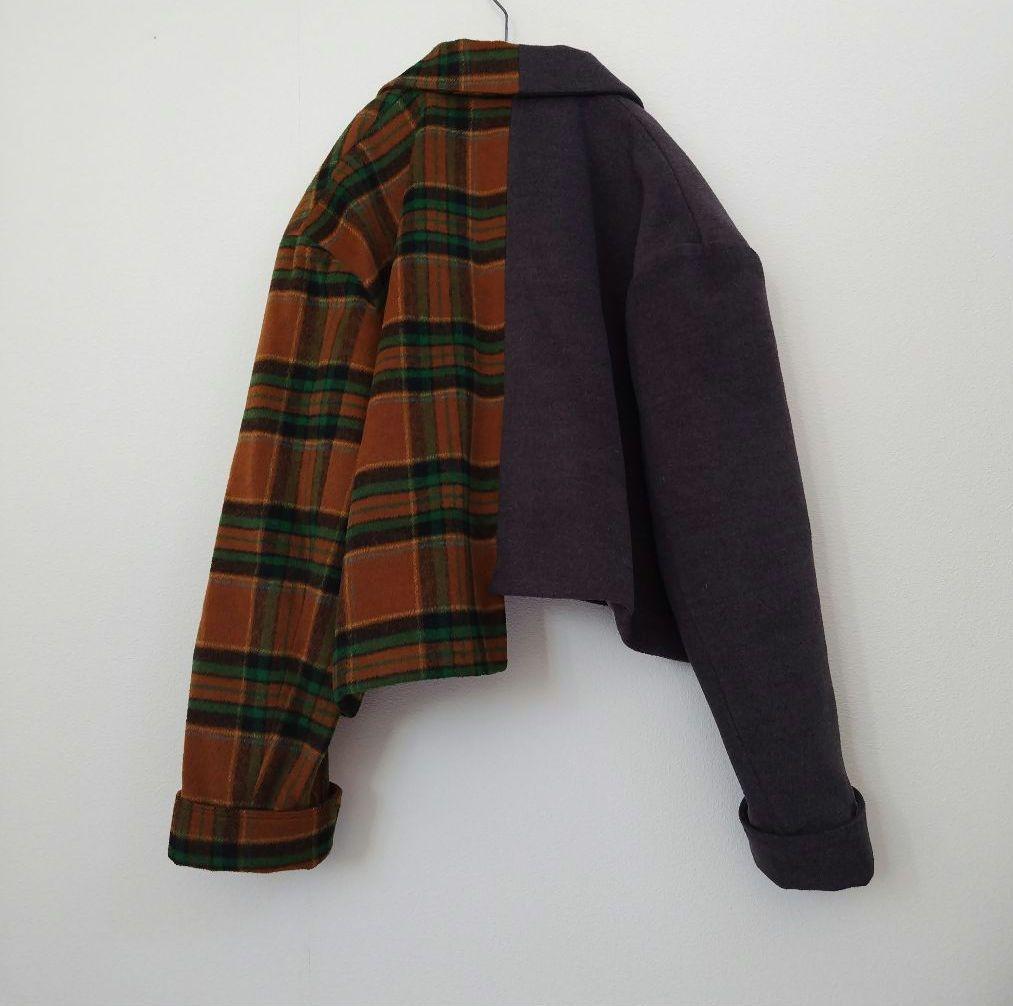 ヘリンドットサイ バイカラー アシンメトリー ジャケット※新品※