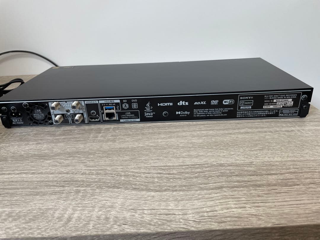SONY BDZ-ZT2800 4K対応ブルーレイレコーダー