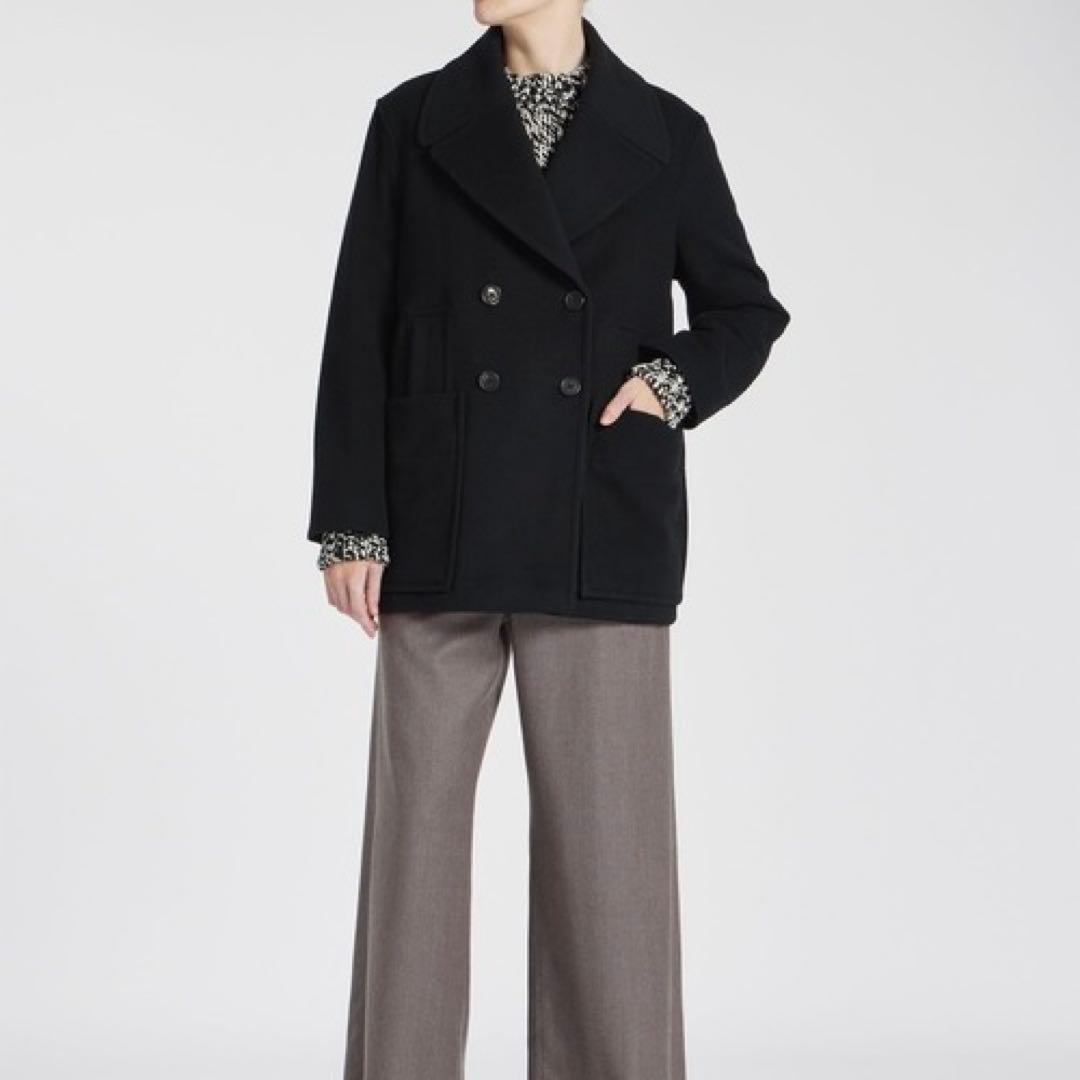 極美品❤️カシミヤ混❤️Paul Smith ポールスミス メルトン ピーコート 黒