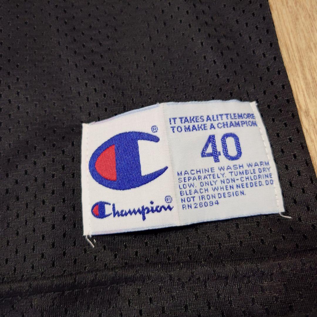 USA製 90sChampion両方ビッグプリントナンバリングフットボールシャツ