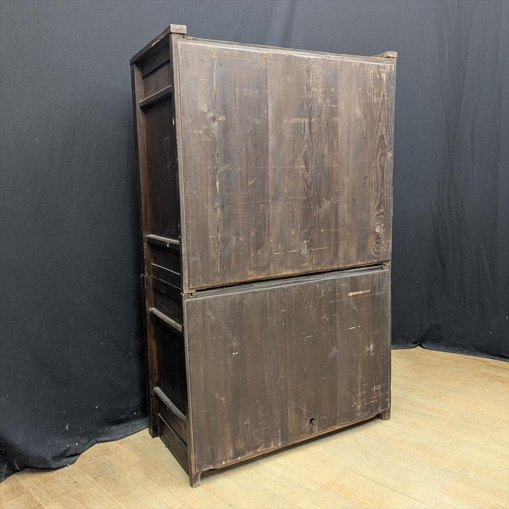 昭和レトロ　水屋箪笥　食器棚　飾り棚　本棚　キャビネット　茶箪笥　収納棚　茶棚