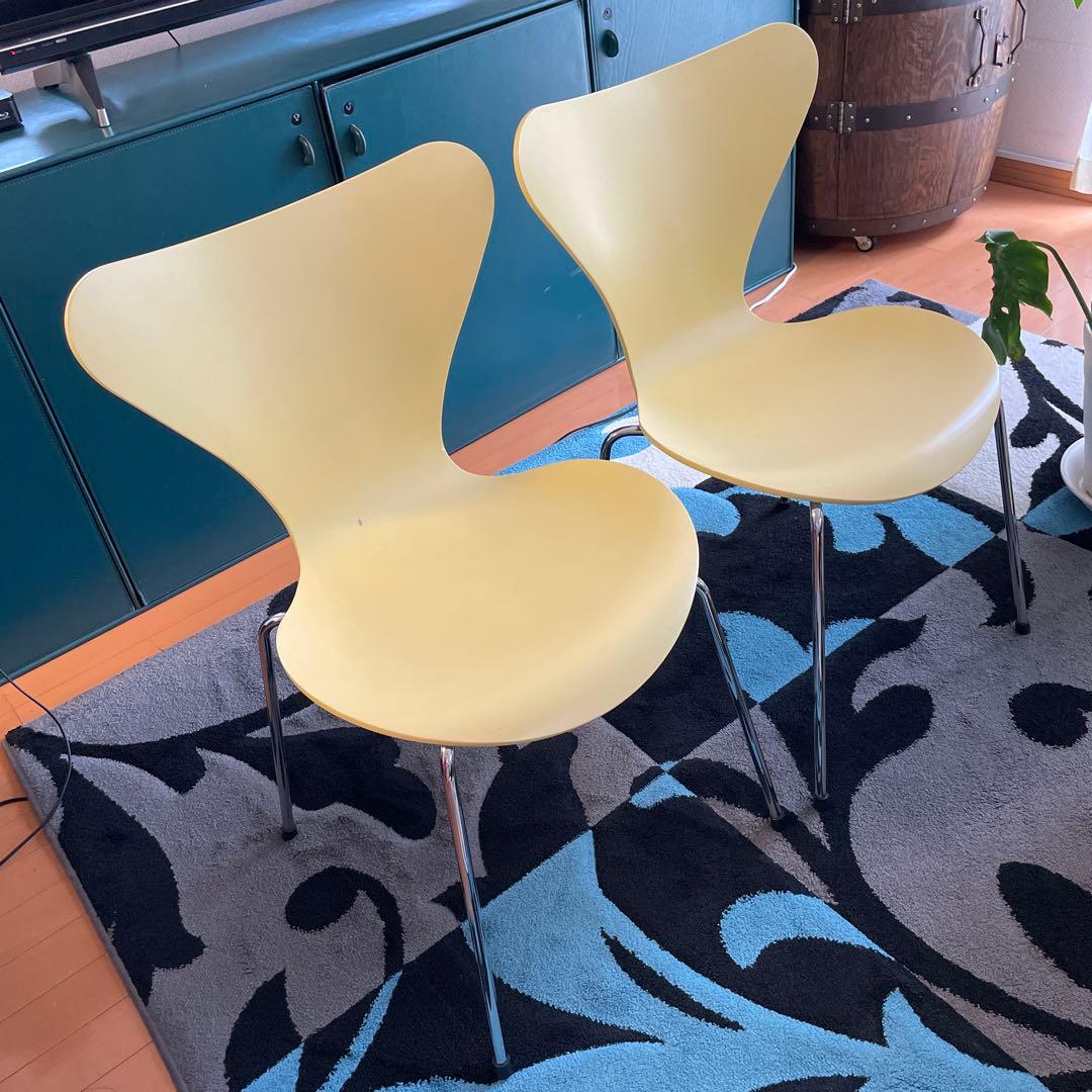 #フリッツハンセン#セブンチェア#ライトイエロー#ダイニングチェア#希少カラー