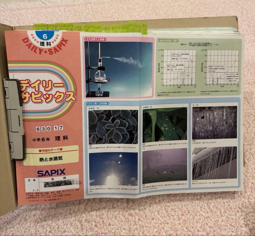 Sapixサピックス 6年 理科テキスト フルセット